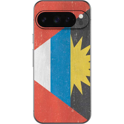 Antigua and Barbuda Flag Distressed Google Pixel 9 Pro Skin
